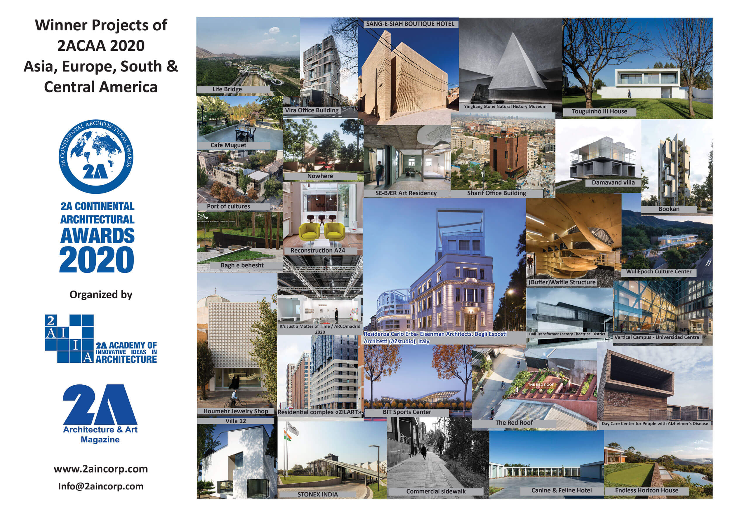 Winners of 2A Continental Architectureal Awards (2ACAA 2020)
